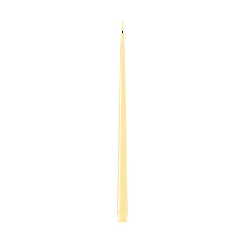 LED Kertelys med Lak, 2 stk. (38 cm), Lys gul