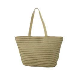 Taske m/guld striber  37 x 30 cm.